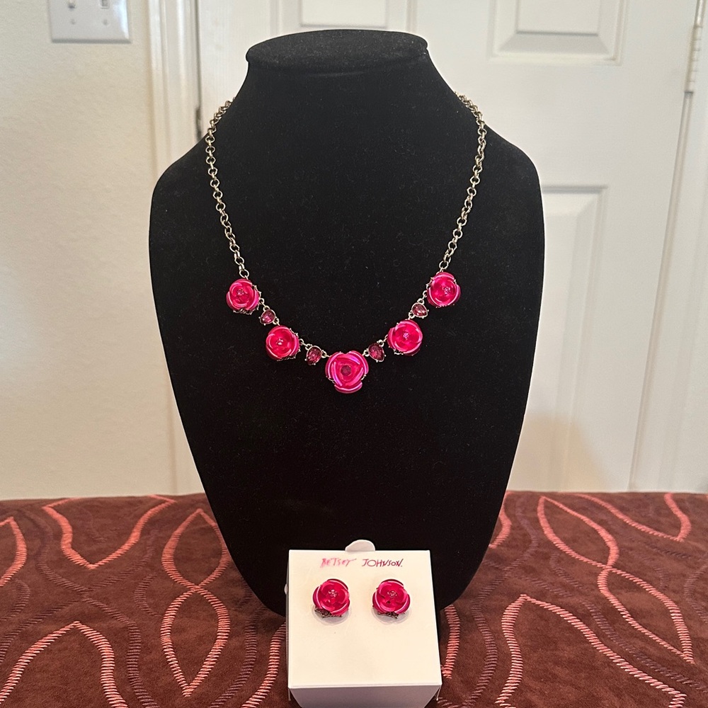 Betsy Johnson necklace and earring set